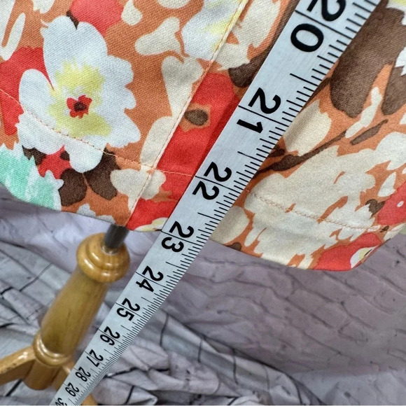 coldwater creek floral blazer jacket sz medium cotton blend stretch boho granny - Picture 4 of 8